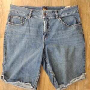 Lee Cutoff Denim Shorts 18W Medium Wash